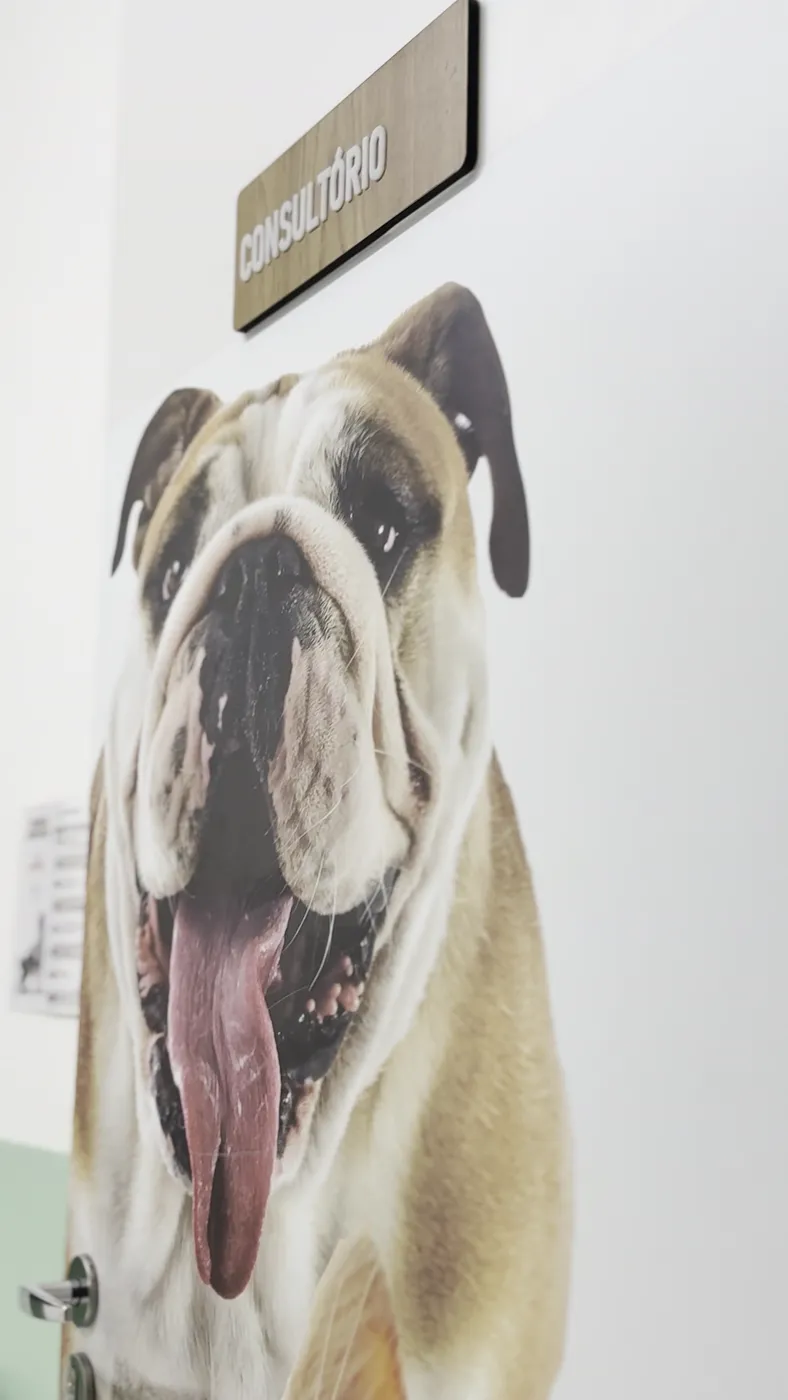 Identificação do consultório na Todah Pets